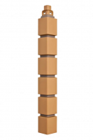 Наружный угол Кирпич Клинкерный, цвет Бежевый, 460 x 50 x 21 мм