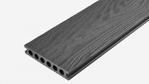 Террасная доска Groentec 6000x145x25 мм усиленная Серый Альта-Профиль